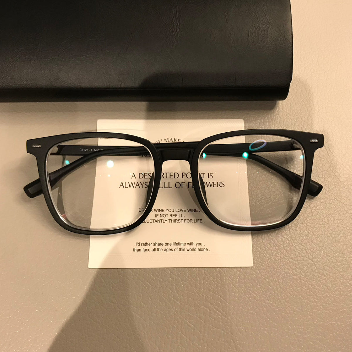 Geometric Square Eyeglass Frames with Angled Corners, Black Finishes or Matte Tortoiseshell