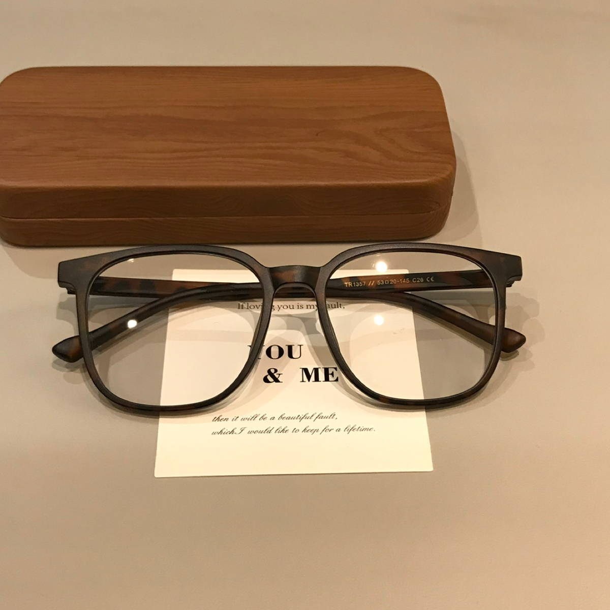 Geometric Square Eyeglass Frames | Size Options - Matte Tortoiseshell