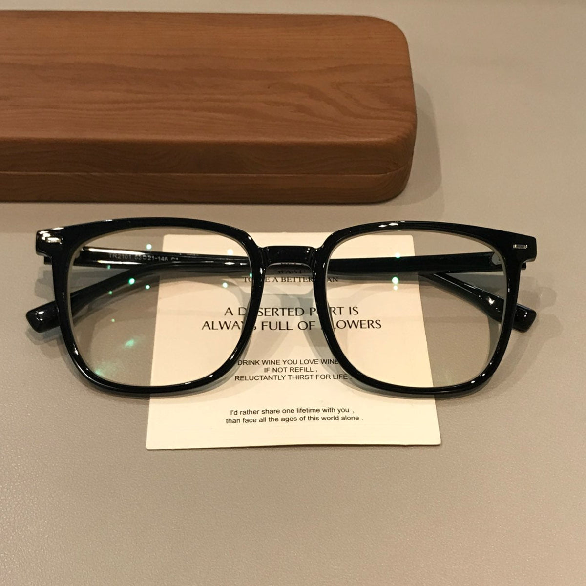 Geometric Square Eyeglass Frames with Angled Corners, Black Finishes or Matte Tortoiseshell