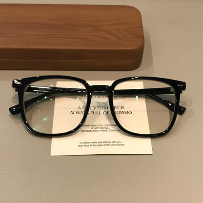 Geometric Square Eyeglass Frames | Size Options temple detail
