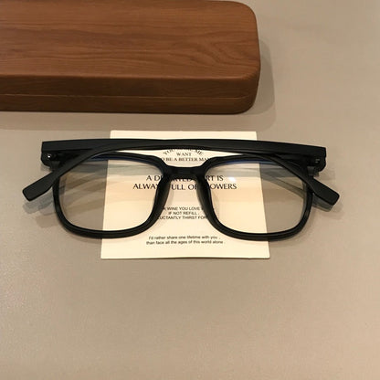 Geometric Square Eyeglass Frames | Size Options lens detail