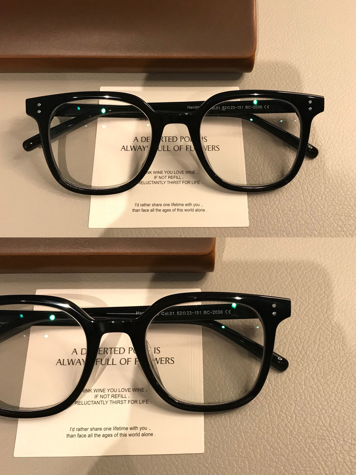 Geometric Square Eyeglass Frames | Size Options additional product view