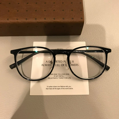 Thin-Rim Square Eyeglass Frames | Black