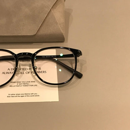 Thin-Rim Square Eyeglass Frames | Black additional product view