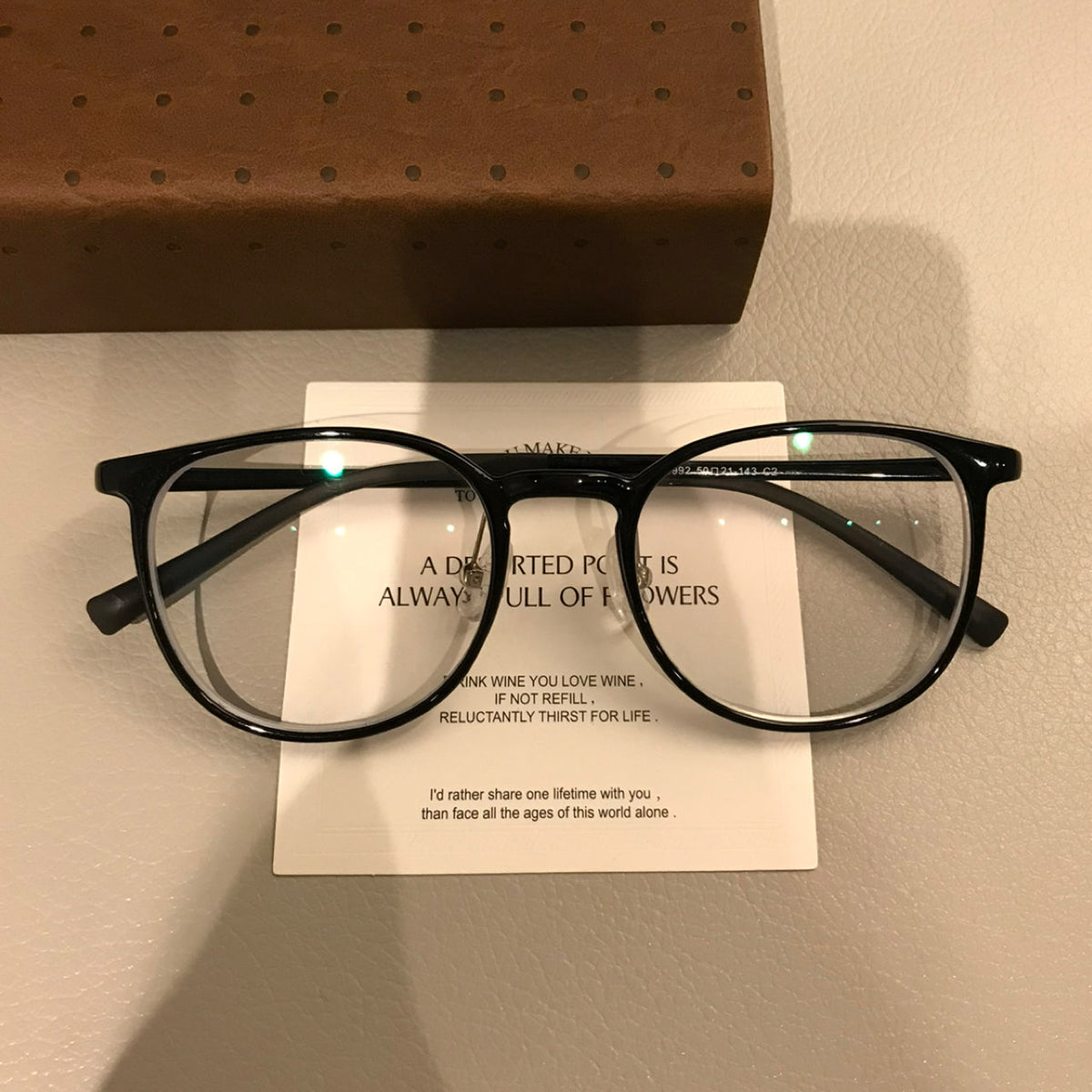 Thin-Rim Square Eyeglass Frames | Black additional product view