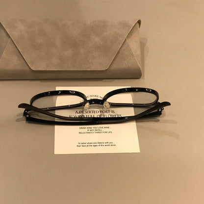Thin-Rim Square Eyeglass Frames | Black additional product view