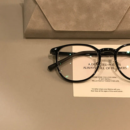 Thin-Rim Square Eyeglass Frames | Black additional product view