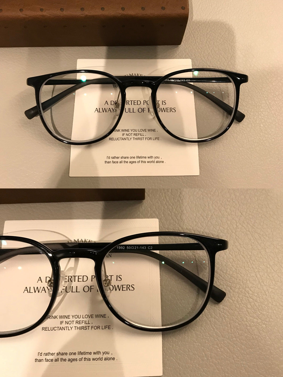 Square Eyeglass Frames with Thin Rims and a Curved Bridge, Black