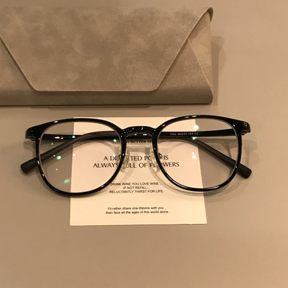 Thin-Rim Square Eyeglass Frames | Black additional product view