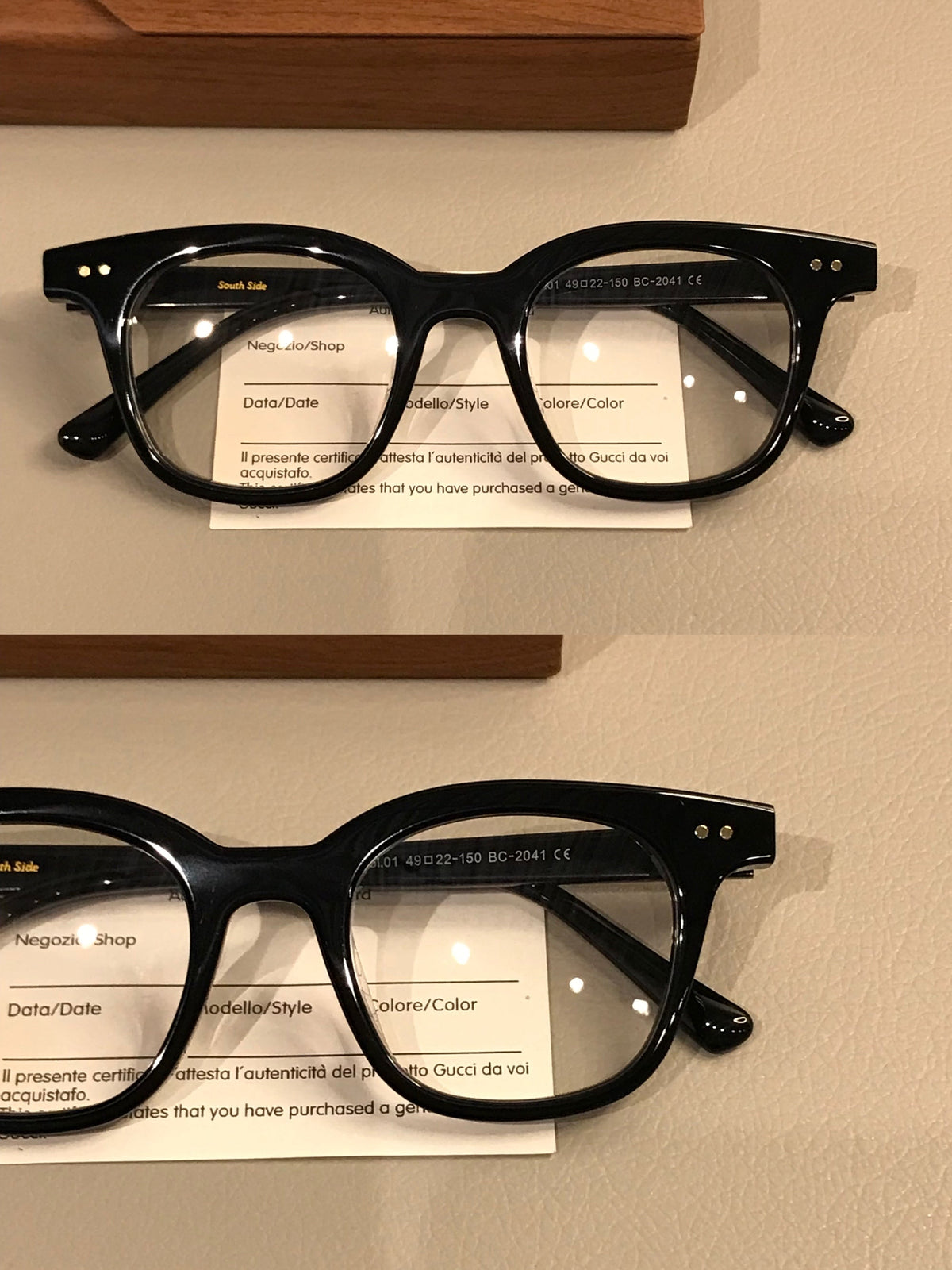 Retro Rectangle Frames | Tortoise, Corner Rivets frame detail