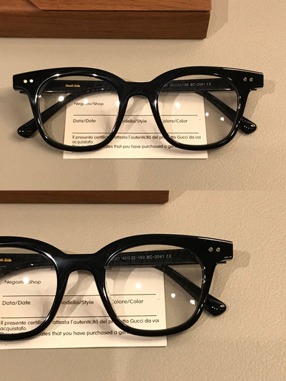Retro Rectangle Frames | Tortoise, Corner Rivets frame detail