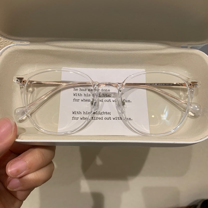 Classic Round Keyhole Eyeglass Frames temple detail