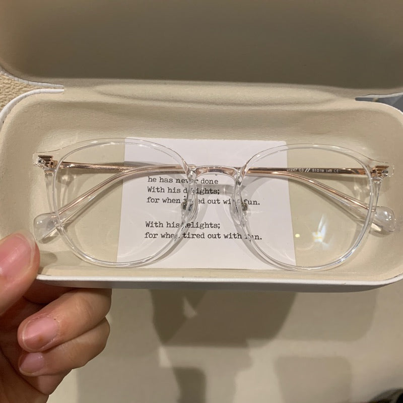 Classic Round Keyhole Eyeglass Frames lens detail