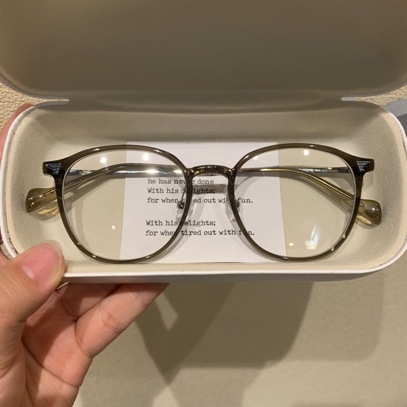 Classic Round Keyhole Eyeglass Frames front view