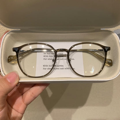 Classic Round Keyhole Eyeglass Frames front view