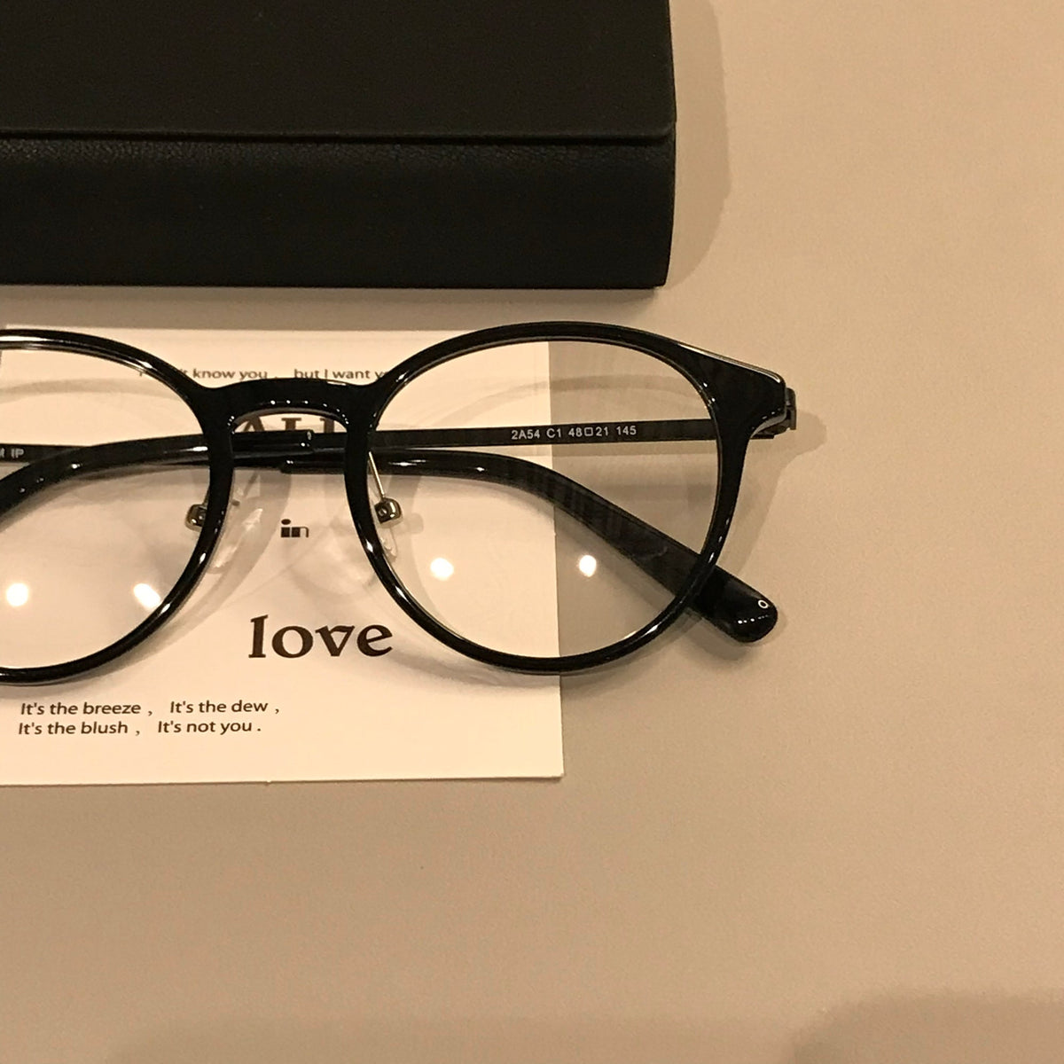 Compact Round Eyeglass Frames with Slim Temples, Black or Tortoiseshell