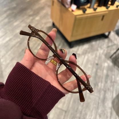Retro Rounded Square Frames | Tortoiseshell front view