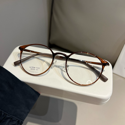 Compact Round Frames | Chestnut Brown or Black additional product view