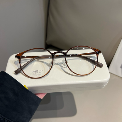 Compact Round Frames | Chestnut Brown or Black additional product view