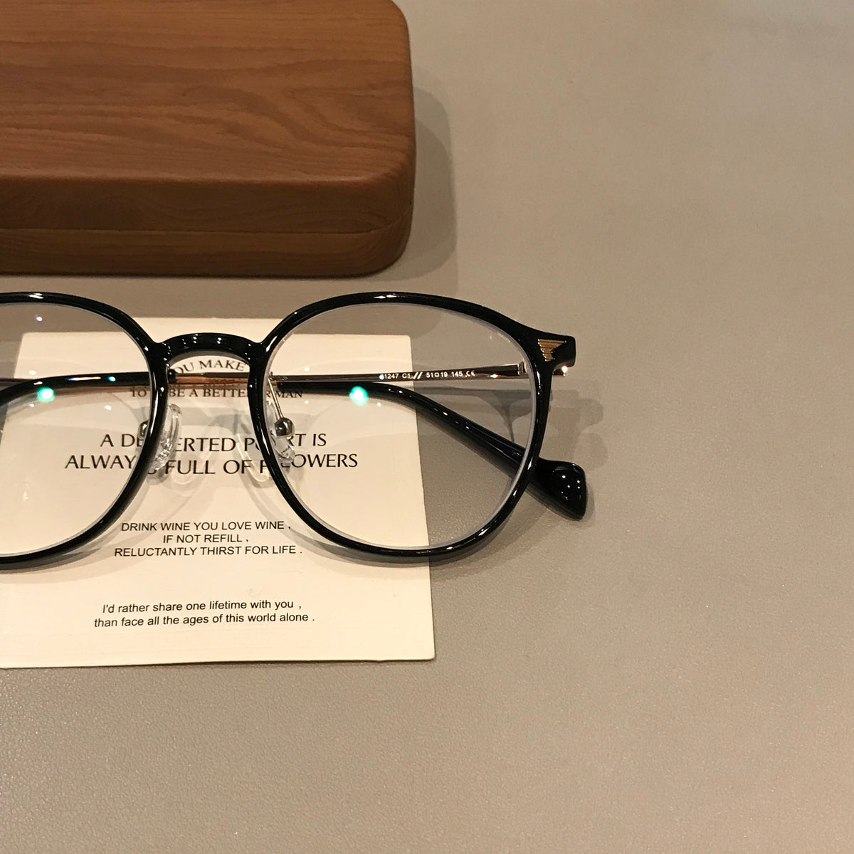 TR90 Eyeglass Frames with a Rounded Front, Black, Gray, Latte Brown or Black/Silver