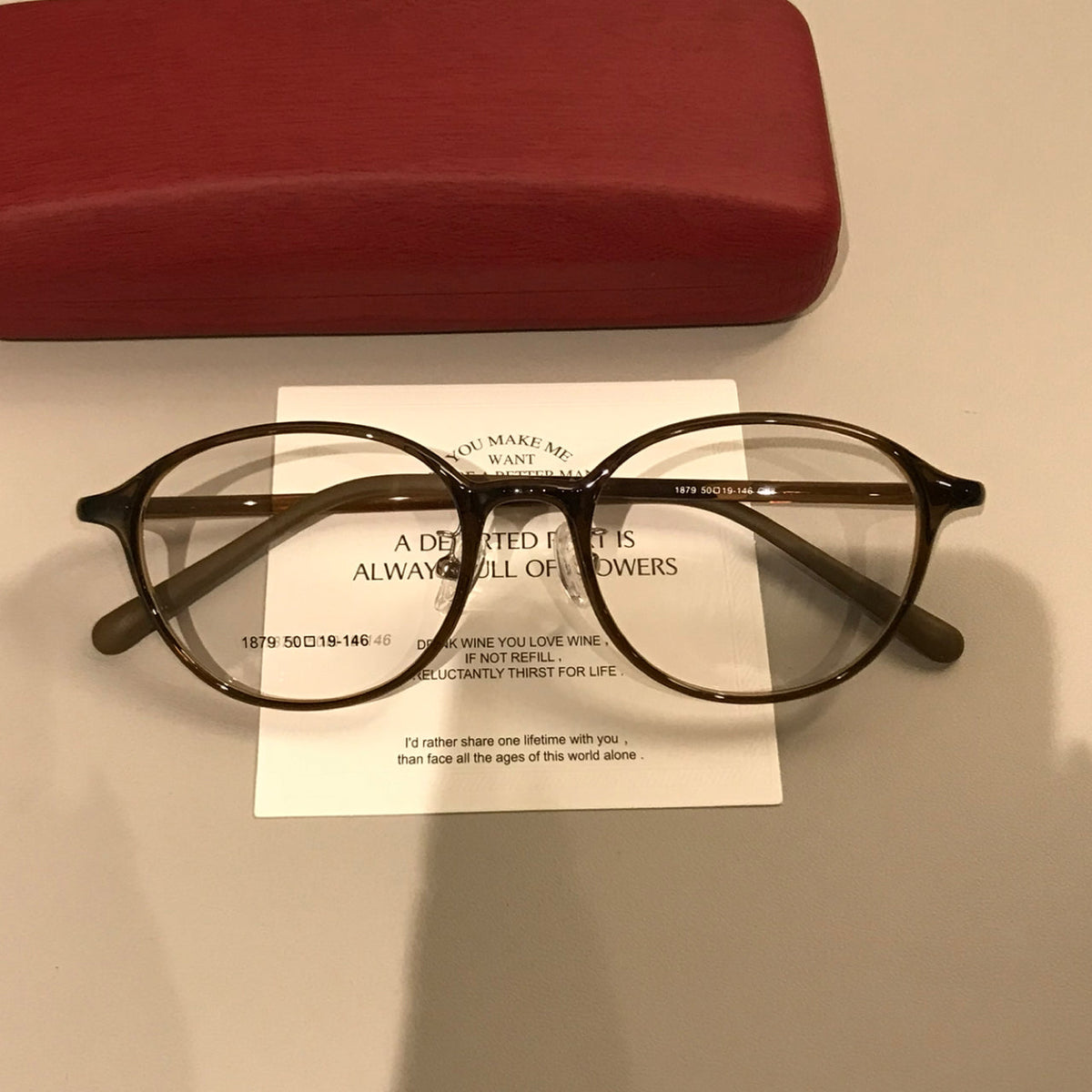 Round Eyeglass Frames with Broad Temples and Corner Studs, Black, Tortoiseshell or Caramel Brown