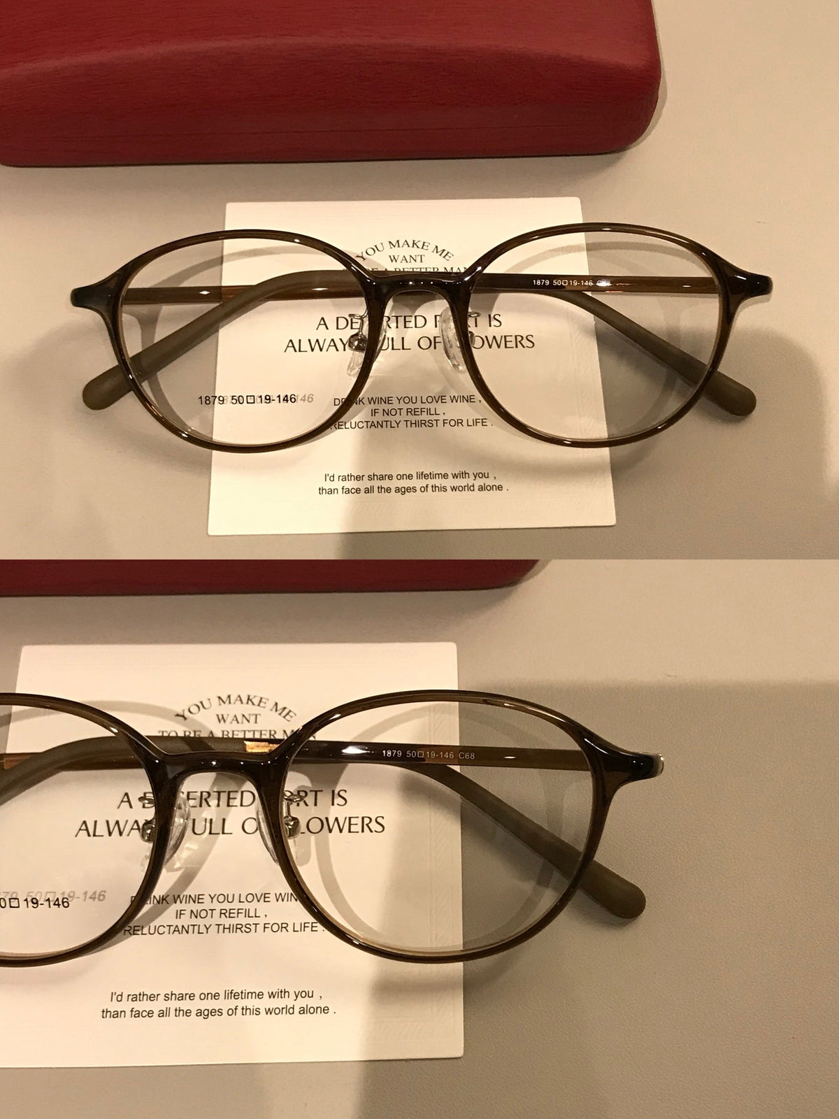 Round Studded Frames | Broad Temples frame detail