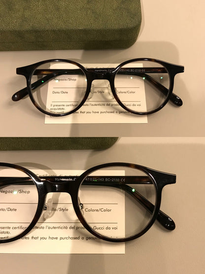 Compact Boston Round Eyeglass Frames side view