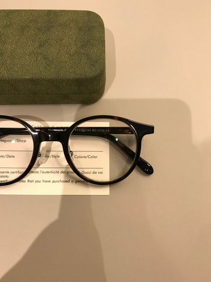 Compact Boston Round Eyeglass Frames lens detail