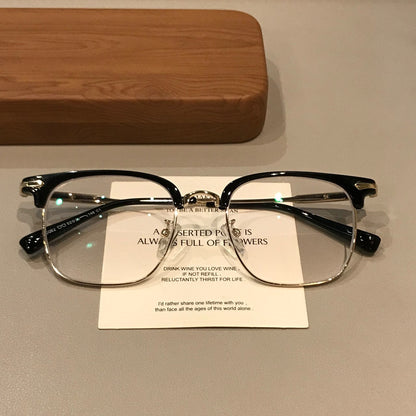 Men's Browline Frames | Black Gold or Silver