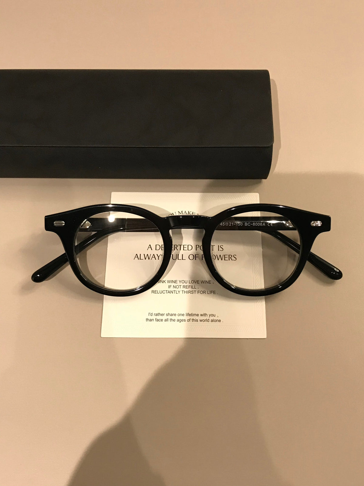 Retro Round Eyeglass Frames with a Broad Upper Rim, Tortoiseshell or Glossy Black
