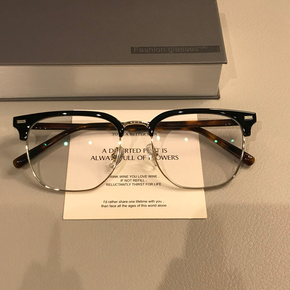 Retro Browline Eyeglass Frames | Corner Rivets side view