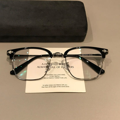 Men's Rectangle Browline Eyeglass Frames