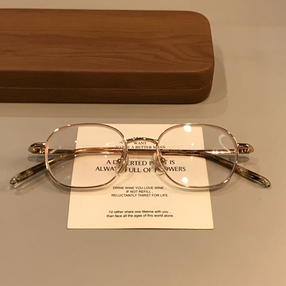 Rounded Rectangle Wire-Style Frames | Gold Tone