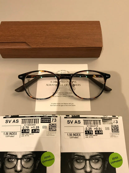 Compact Retro Rounded Square Eyeglass Frames front view