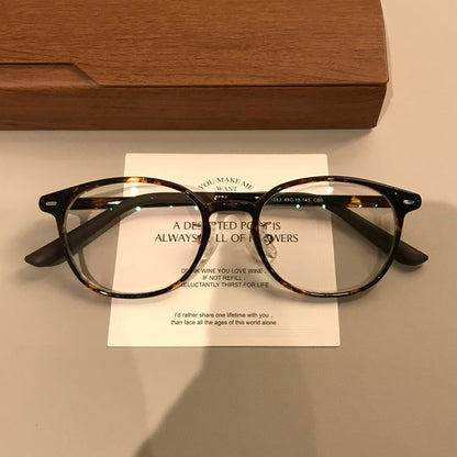 Compact Retro Rounded Square Eyeglass Frames