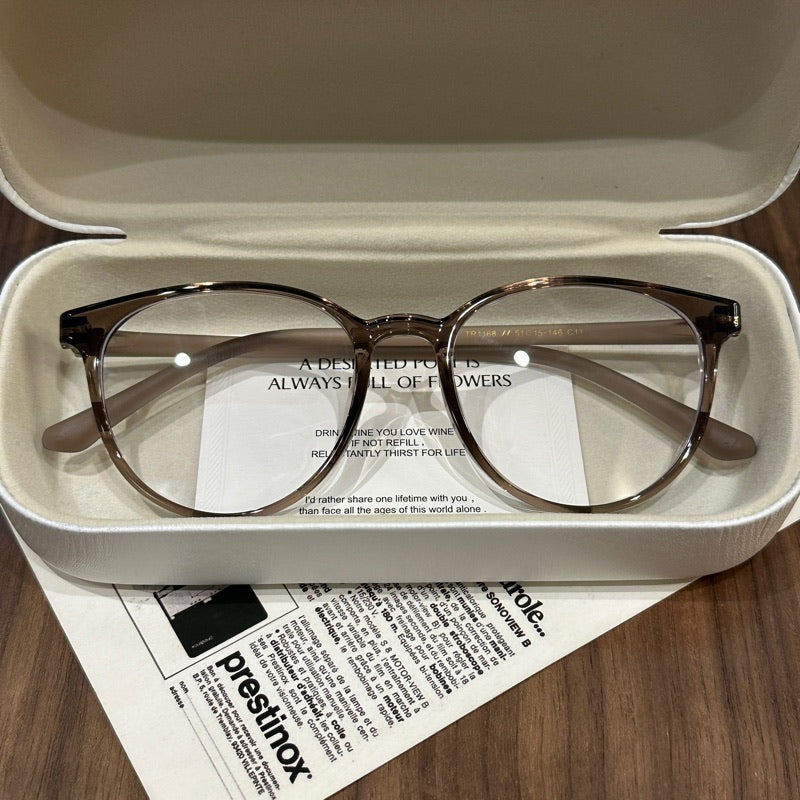 Broad Square Eyeglass Frames | Four Colors - Cool Brown