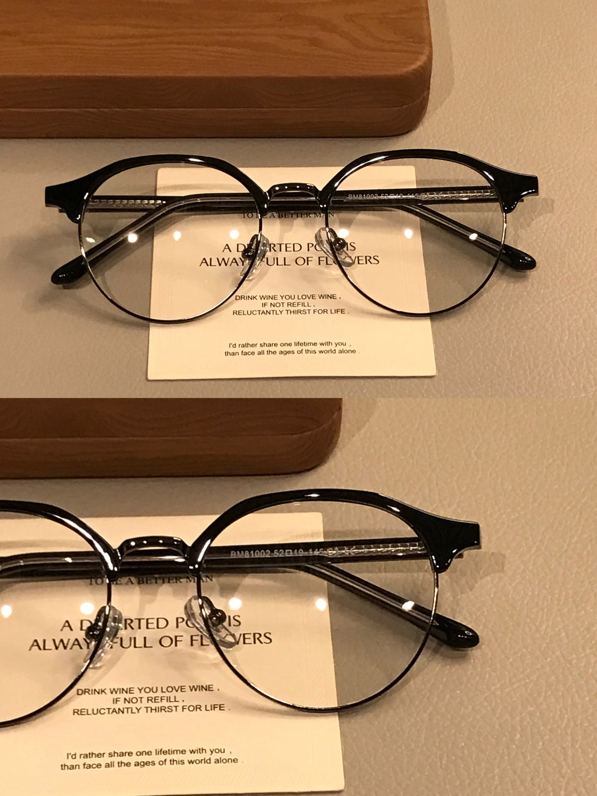 Men's Oval Browline Eyeglass Frames front view