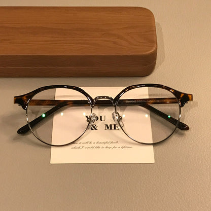 Men's Oval Browline Eyeglass Frames