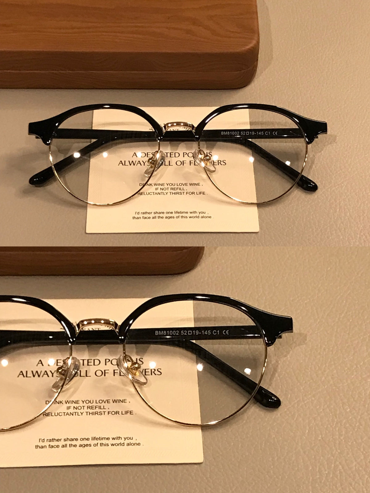 Men's Oval Browline Eyeglass Frames frame detail