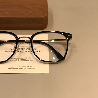 Men's Wide Rectangle Frames | Corner Studs front view
