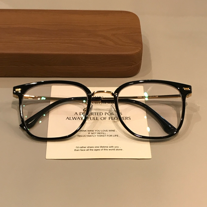 Men's Wide Rectangle Frames | Corner Studs side view