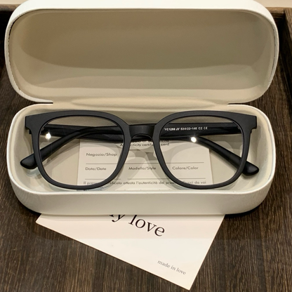 Men's Oversized Square Eyeglass Frames, Matte Black additional product view