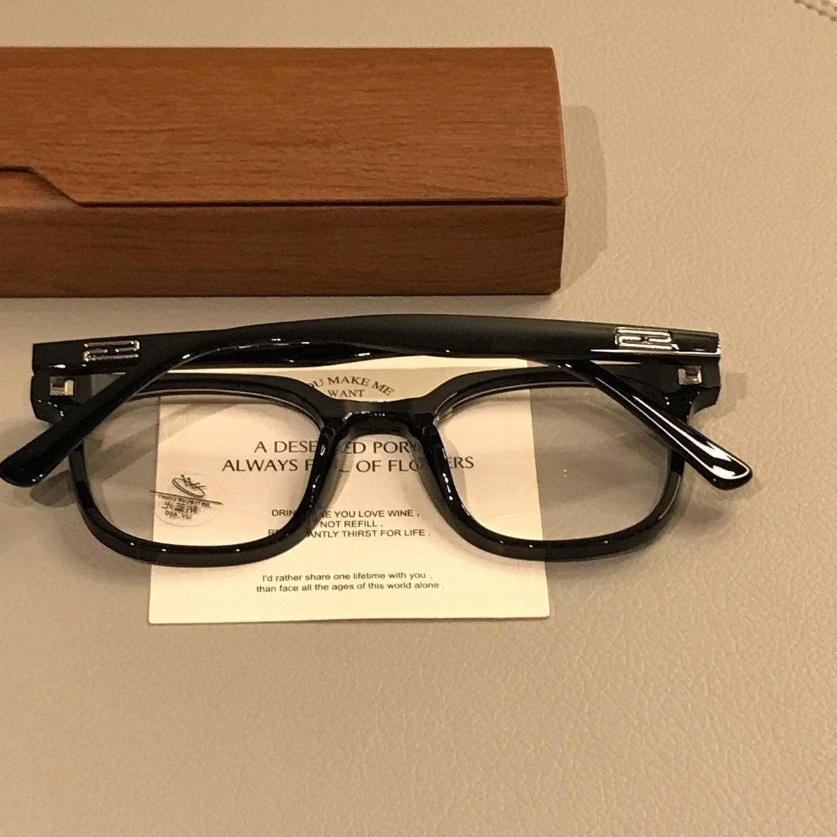 Men's Oversized Square Eyeglass Frames with Thick Matte Rims, Black