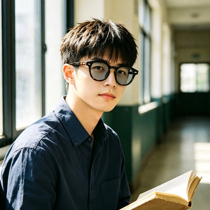 Men's Boston Oval Frames | Black or Tortoise additional product view