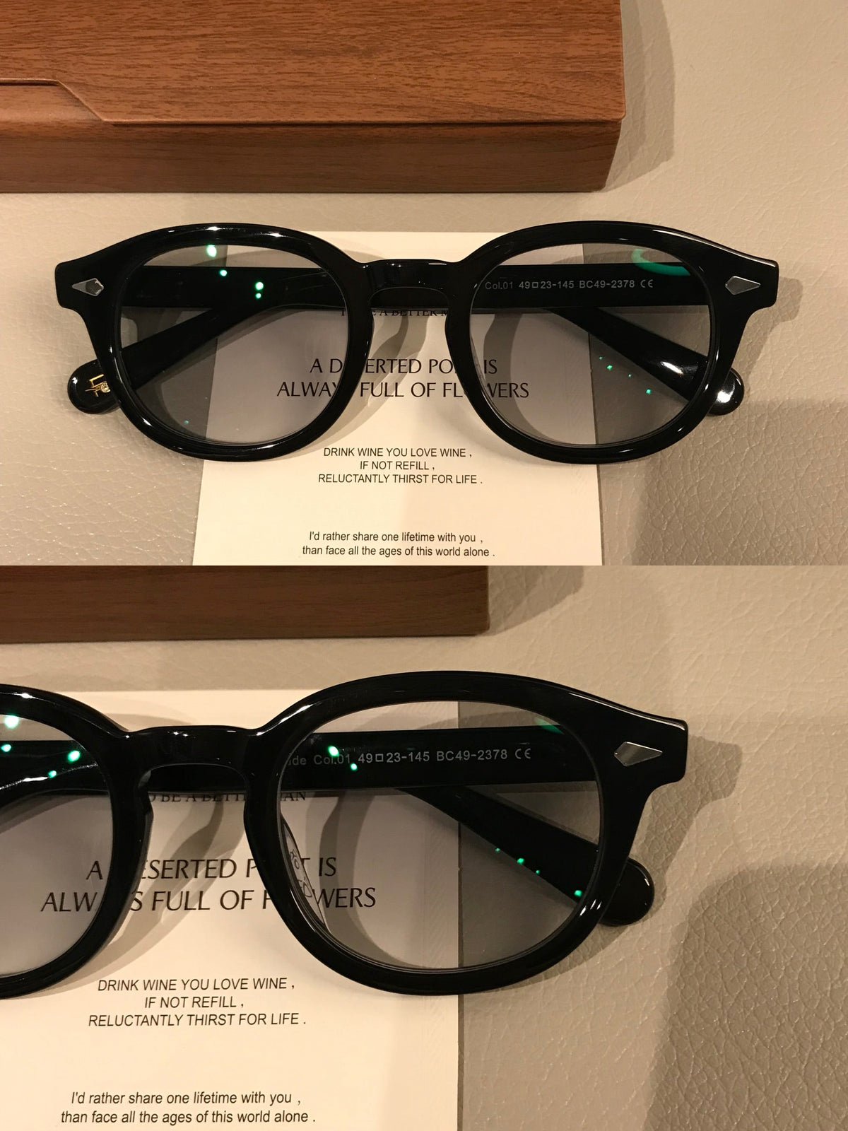 Men's Boston Oval Frames | Black or Tortoise additional product view