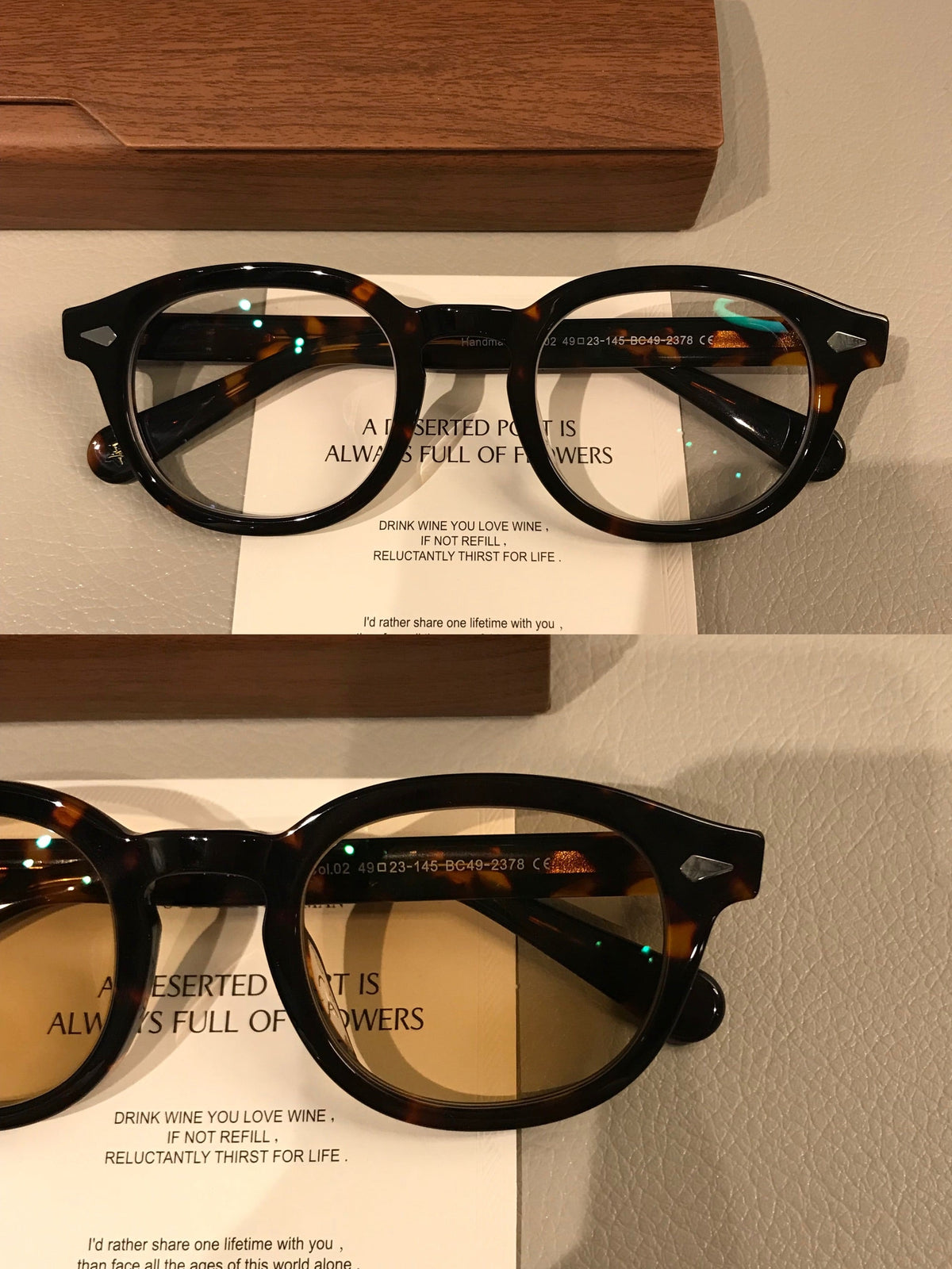 Men's Boston Oval Frames | Black or Tortoise frame detail