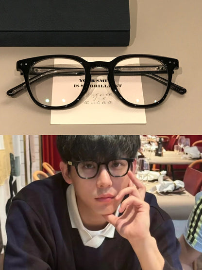 Men's Black Rectangle Frames | Broad Upper Rim front view