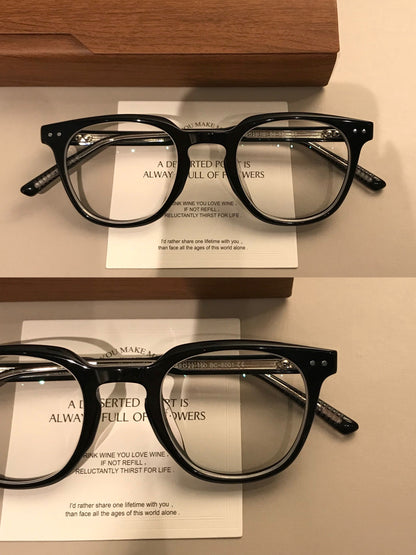 Men's Black Rectangle Frames | Broad Upper Rim additional product view