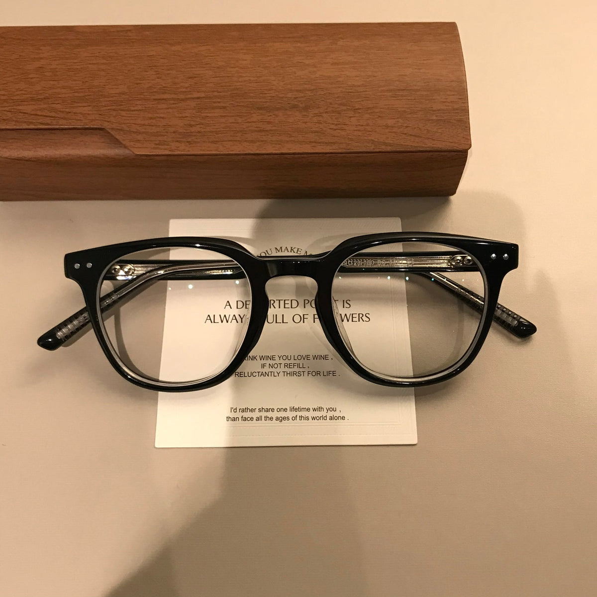 Men's Black Rectangle Frames | Broad Upper Rim additional product view